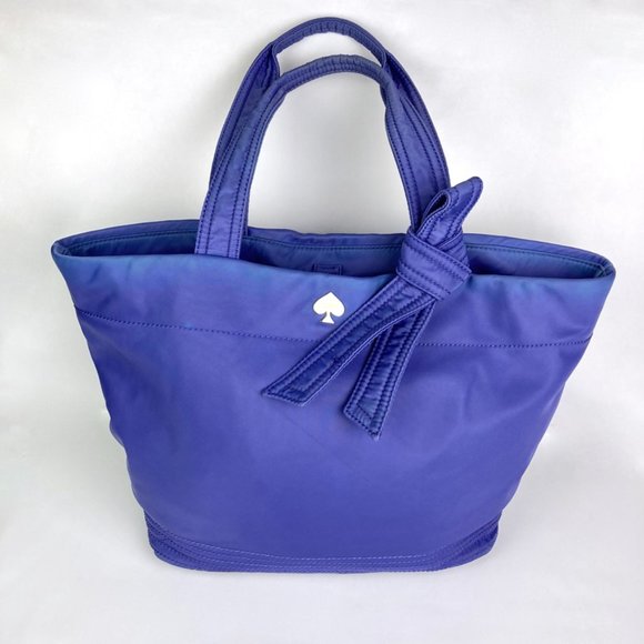 kate spade Handbags - KATE SPADE Periwinkle Blue Nylon Bow Tote